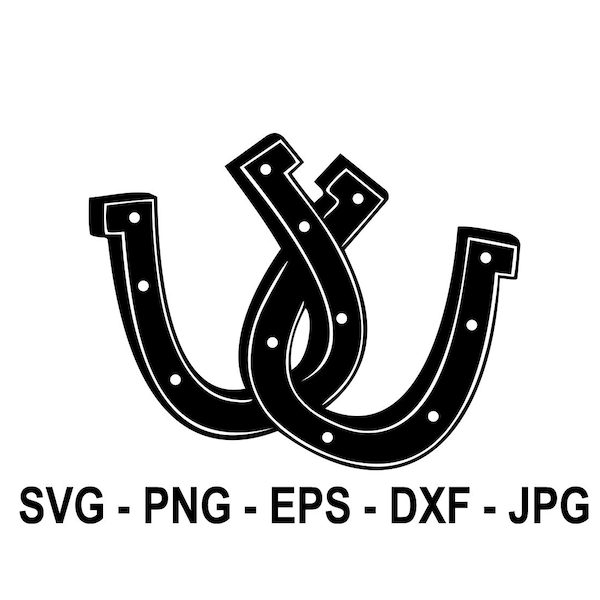 Horseshoe svg,Double Horseshoe svg,Instant Download,SVG, PNG, EPS, dxf, jpg digital download