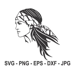 Gypsy Girl svg,Gypsy svg,Instant,Silhouette sombre,Téléchargement instantané,SVG, PNG, EPS, dxf, téléchargement numérique jpg