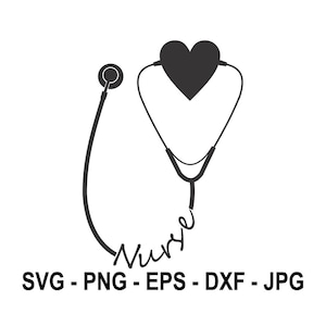 Krankenschwester Svg, Stethoskop Svg, Instant Download, SVG, PNG, EPS, Dxf, jpg digitaler Download