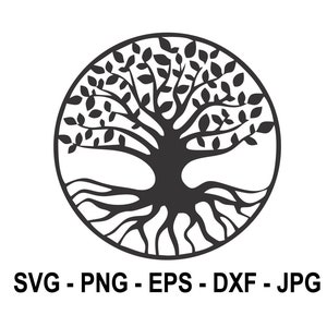 The Tree Of Life Symbol svg,Instant,Dark silhouette,Instant Download,SVG, PNG, EPS, dxf, jpg digital download