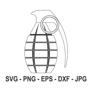 Bombe svg,Grenade à main svg,Téléchargement instantané,SVG, PNG, EPS, dxf, jpg téléchargement numérique