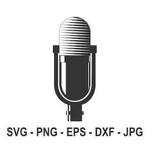 Microphone svg,Mic svg,Hairdresser svg,Instant Download,SVG, PNG, EPS, dxf, jpg digital download