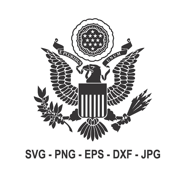 American Eagle Great Seal svg,United States Coat Of Arms svg,Instant Download,SVG, PNG, EPS, dxf, jpg digital download