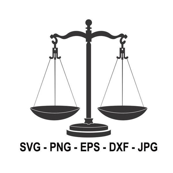 Justice Scales svg,Law Scales of Justice svg,Instant Download,SVG, PNG, EPS, dxf, jpg digital download