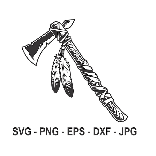 Tomahawk svg,American Indian Chief svg,Instant Download,SVG, PNG, EPS, dxf, jpg digital download