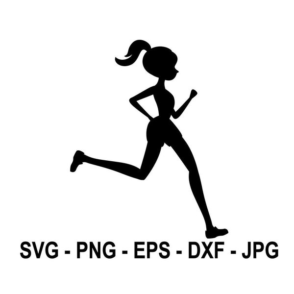 Running girl svg,Runner svg,Instant Download,SVG, PNG, EPS, dxf, jpg digital download