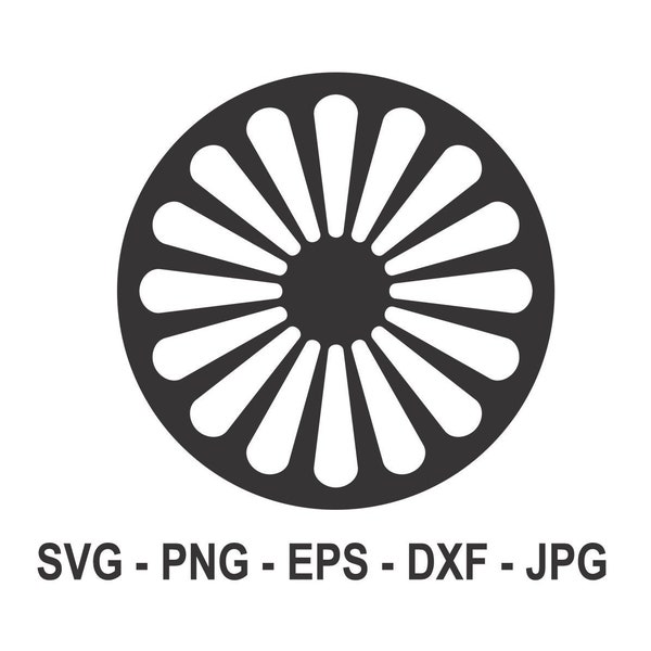 Gypsy Symbol svg,Gypsy Wheel svg,Instant,Dark silhouette,Instant Download,SVG, PNG, EPS, dxf, jpg digital download