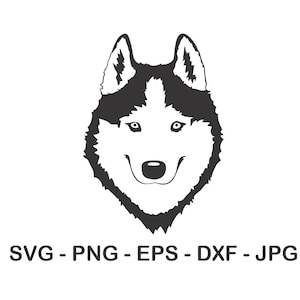 Husky svg,Husky sibérien,Husky silhouette,Téléchargement instantané,SVG, PNG, EPS, dxf, jpg téléchargement numérique