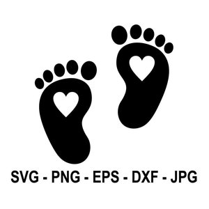 Baby Footprint svg,Baby feet svg,Instant Download,SVG, PNG, EPS, dxf, jpg digital download