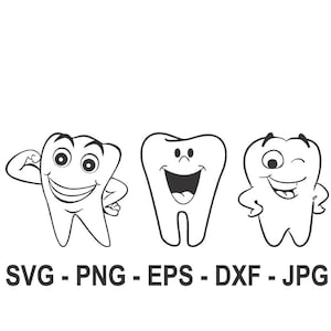 Zahn Svg, Zähne Svg, Zahn-Bundle, Instant Download, jpg digitaler Download