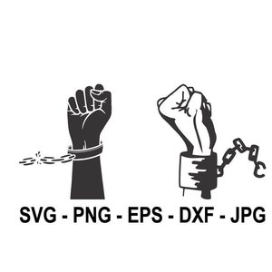 Hands Breaking Chains Svg,hand in Chain Svg,broken Chain Svg,instant ...