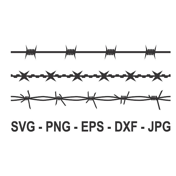 Barb wire svg,Barb Wire Fence svg,Instant Download,SVG, PNG, EPS, dxf, jpg digital download