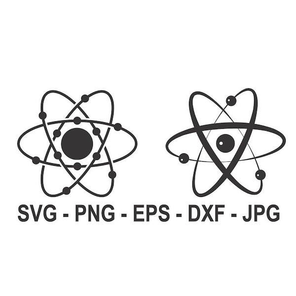 Atom svg,Atomic nucleus svg,Protons svg,Neutrons svg,Instant,Dark silhouette,Instant Download,SVG, PNG, EPS, dxf, jpg digital download