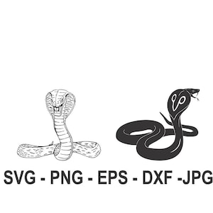 Cobra svg, Snake svg, Cobra silhouet, Instant Download, SVG, PNG, EPS, dxf, jpg digitale download