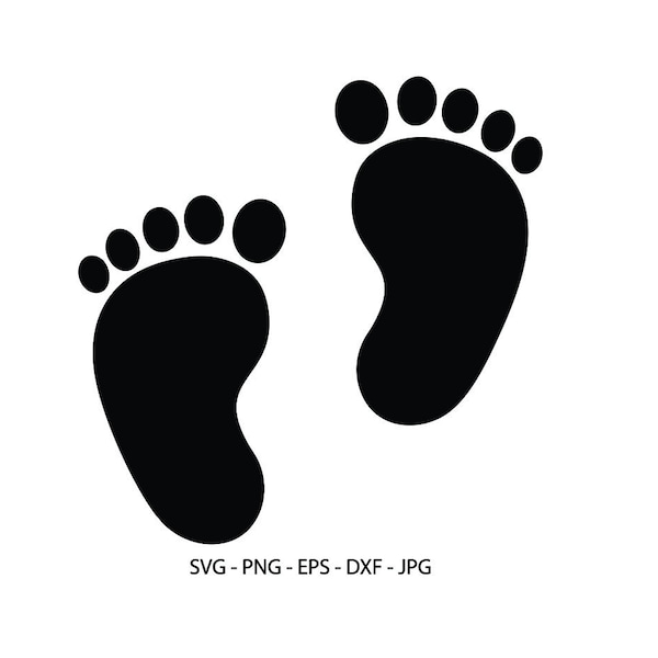 Empreinte de bébé,Baby feet svg,Téléchargement instantané,SVG, PNG, EPS, dxf, téléchargement numérique jpg