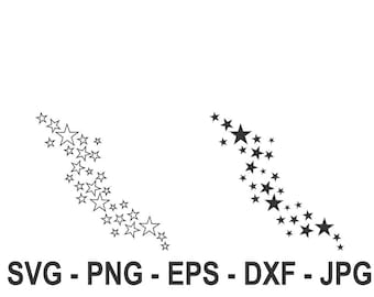 A Wave of Stars svg,Stars svg,Instant Download,SVG, PNG, EPS, dxf, jpg digital download