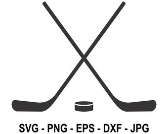 Hockey sticks and puck,Black and White,Instant Download,SVG, PNG, EPS, dxf, jpg digital download
