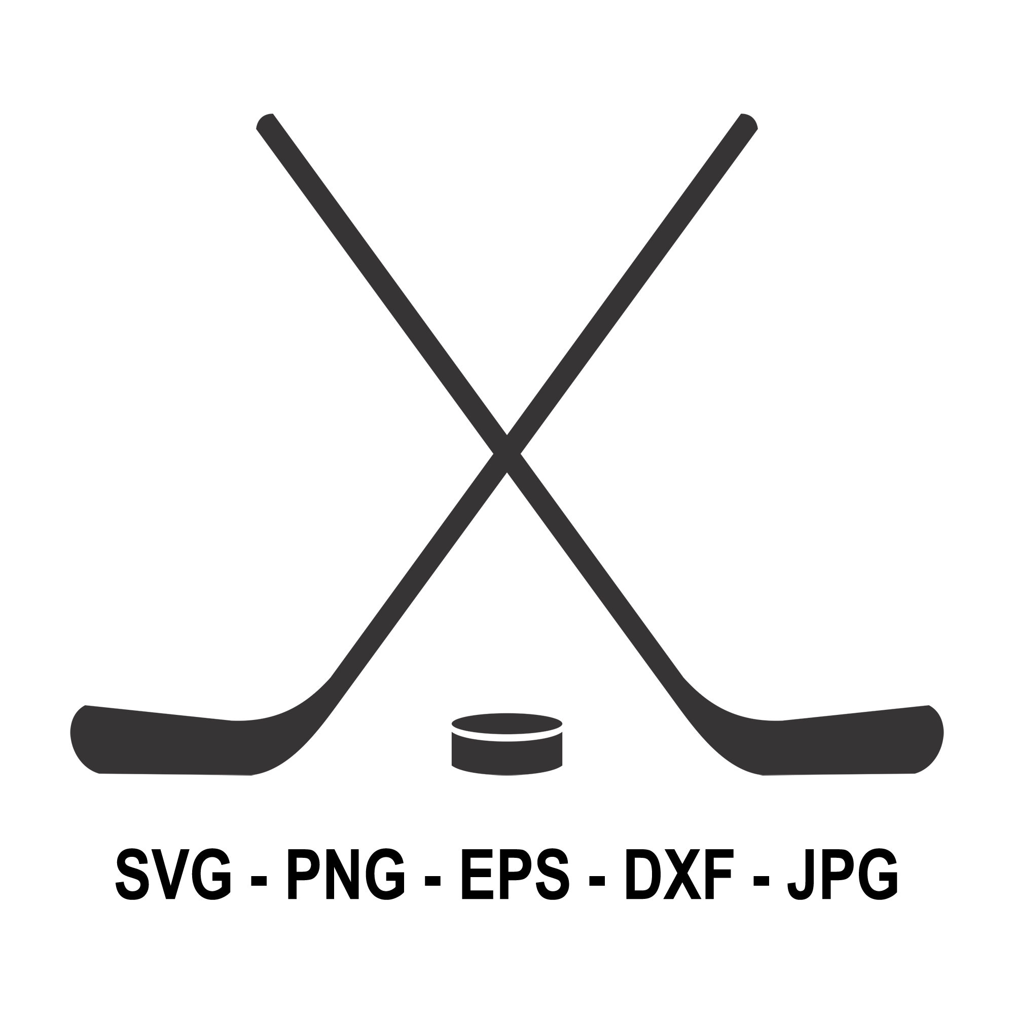 Hockey Sticks and Puckblack and Whiteinstant Downloadsvg | Etsy Canada