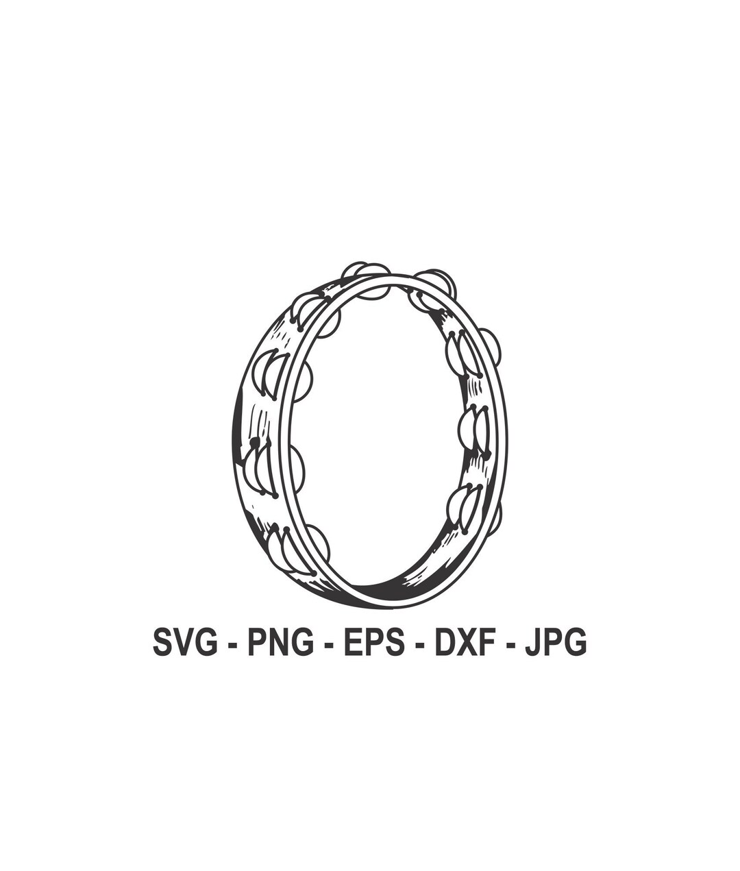 Tambourine Svg,music Svg,instruments Svg,instant Download,svg, PNG, EPS