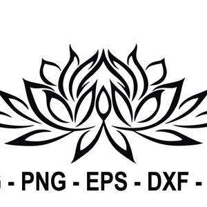 Lotus Flower, Lotus Flower silhouet, Instant Download, SVG, PNG, EPS, dxf, jpg digitale download