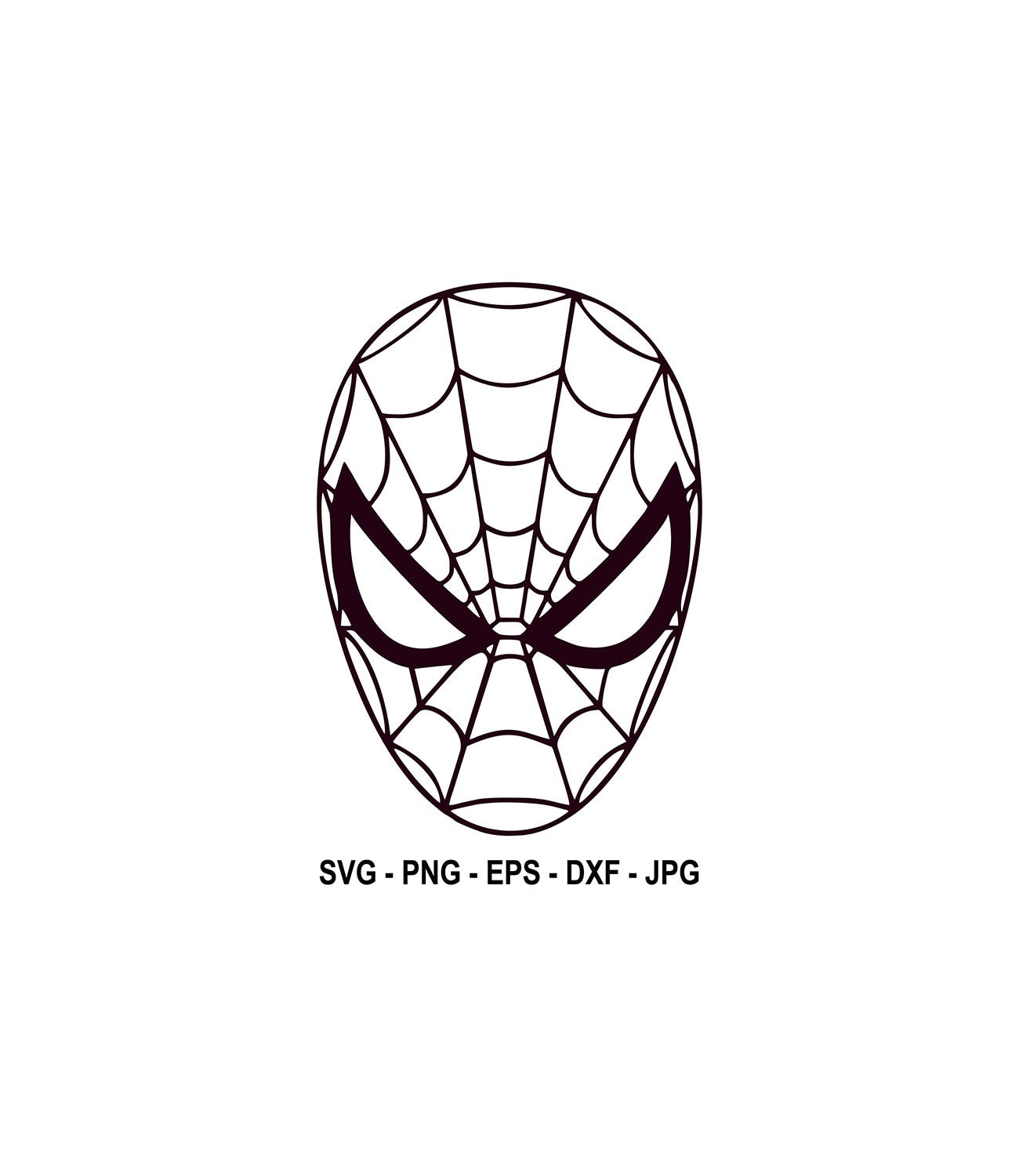 Spider Man Face Circle Silhouette Svg, Dxf Eps Pdf Png, Cric