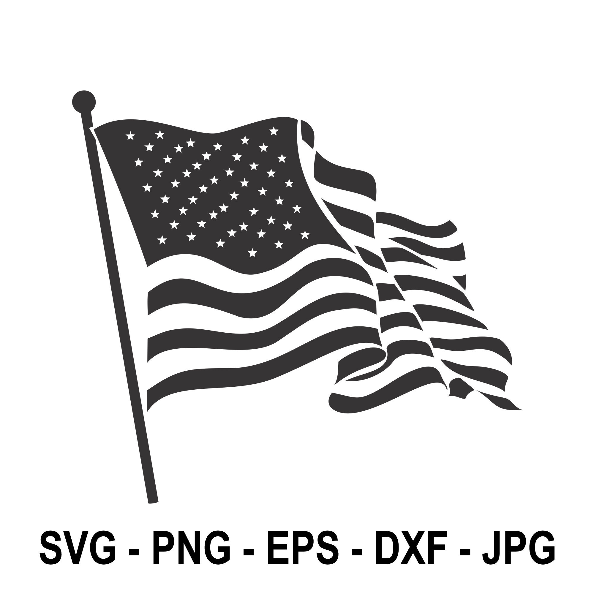 Wavy USA Flag Sticker  American Pride Clipart in PNG 🇺🇸🌟💨