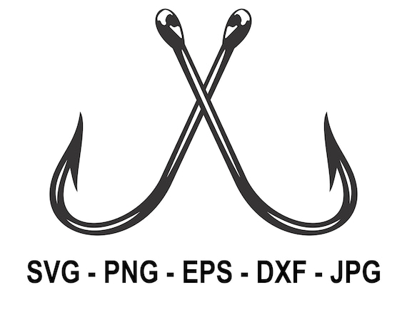 Hook svg,Cross Fishing Hooks svg,Instant Download,SVG, PNG, EPS, dxf, jpg  digital download