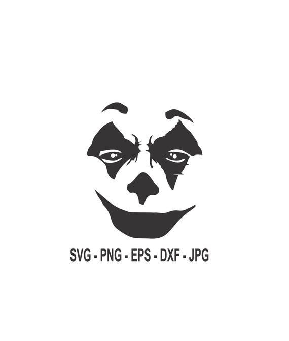 Joker Svg Joker Face Svgsilhouetteinstant Downloadsvg Etsy
