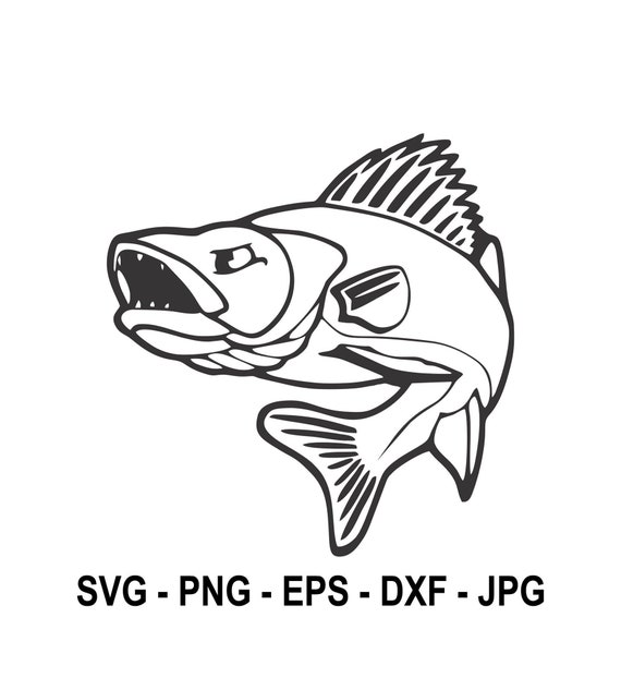 Walleye Fish,walleye Svg,instant Download,svg, PNG, EPS, Dxf, Jpg Digital  Download -  Canada