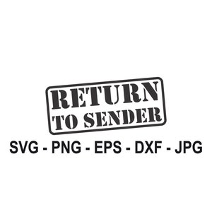 Terug naar afzender svg, Par Avion svg, Instant, Donker silhouet, Instant Download, SVG, PNG, EPS, dxf, jpg digitale download