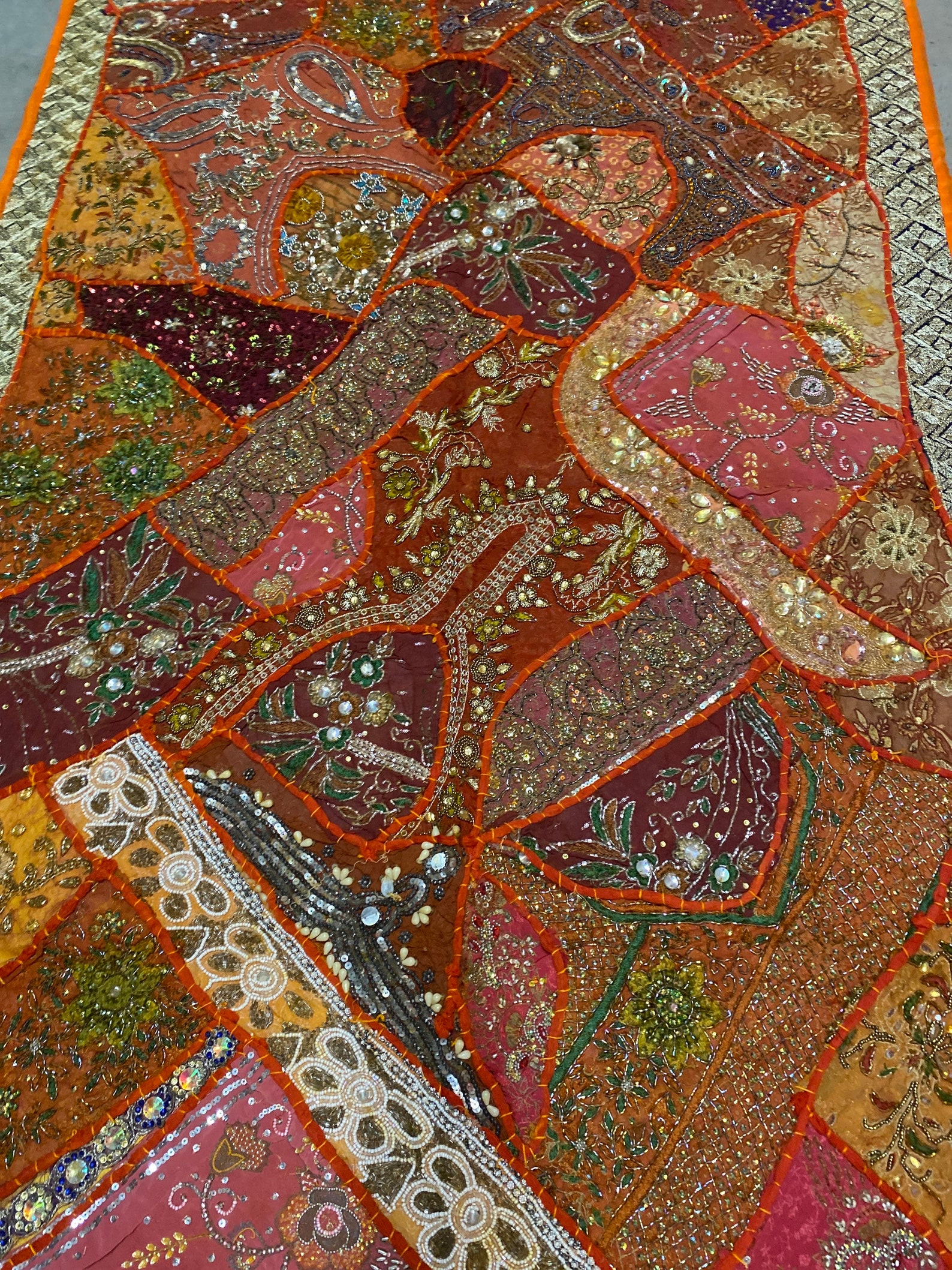 Tapestry handmade patch work made of recycled saris Etsy