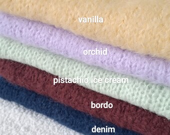 Newborn Photography Wrap, Stretch Alpaca Baby Wrap, Soft Knit Photo Prop, 30x150 cm Newborn Swaddle Layer