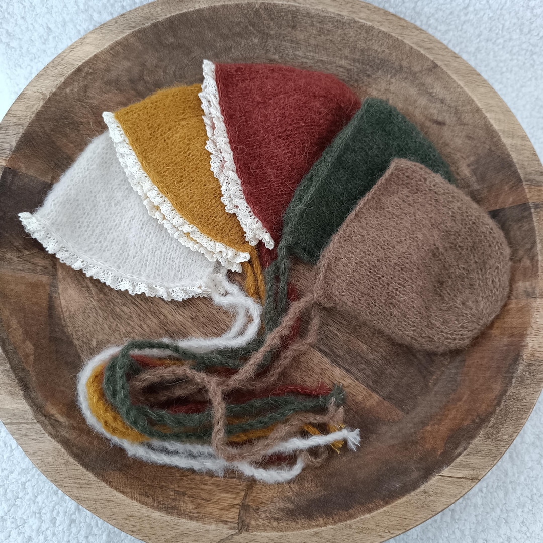 Autumn Baby Bonnet of Alpaca for Photo Props, Newborn Photography Props ...