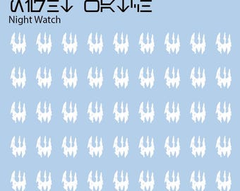 Decals for Star Wars Legion - Mando Deathwatch white