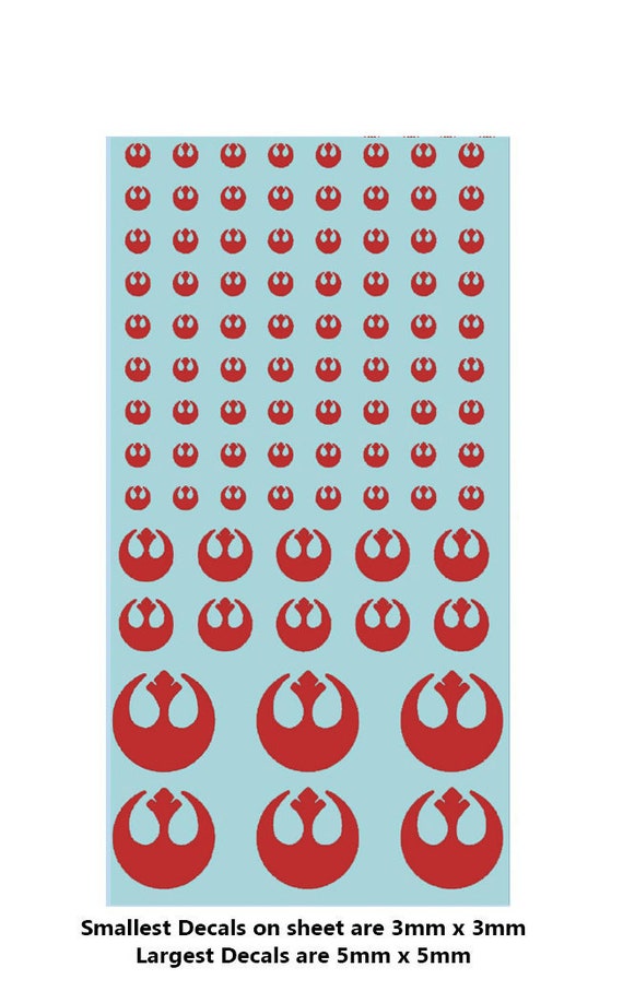 Decals for Star Wars Legion - Rebel Alliance red