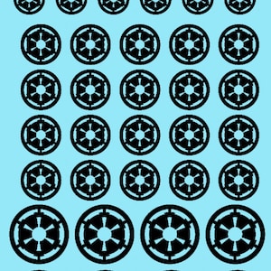 スター・ウォーズ レギオン用デカール - 中型帝国軍マーキング（ブラック）