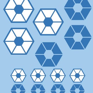 Decalcomanie per Star Wars Legion - Segni blu per carri armati IIS AAT