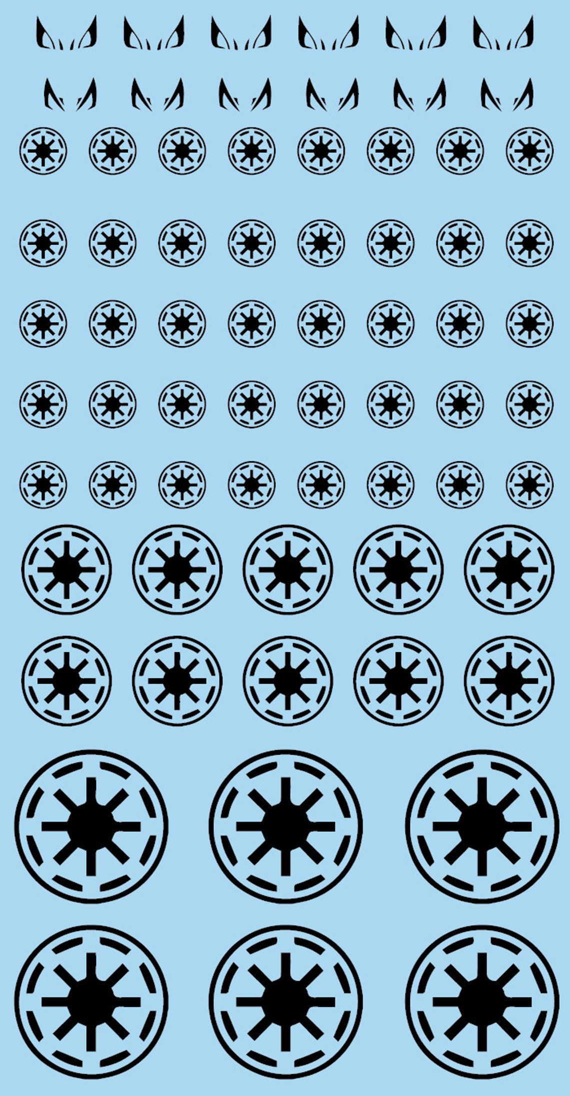 Decals for Star Wars Legion Republic Black Etsy