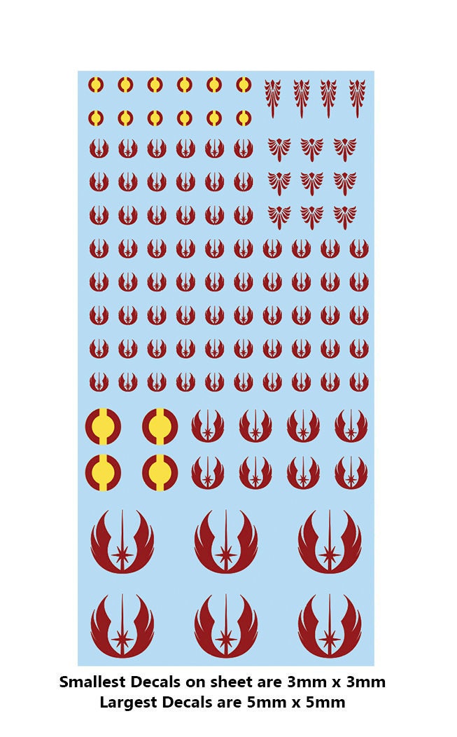 Decals for Star Wars Legion - Jedi Generals