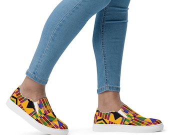 Kente 001 Damskie wsuwane buty płócienne