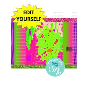 EDIT YOURSELF **** Custom Chip Bags-  Personalized Favor Bag- Party Bag-  Candy Bag- Popcorn Bag - 90&#39;S Hip Hopss