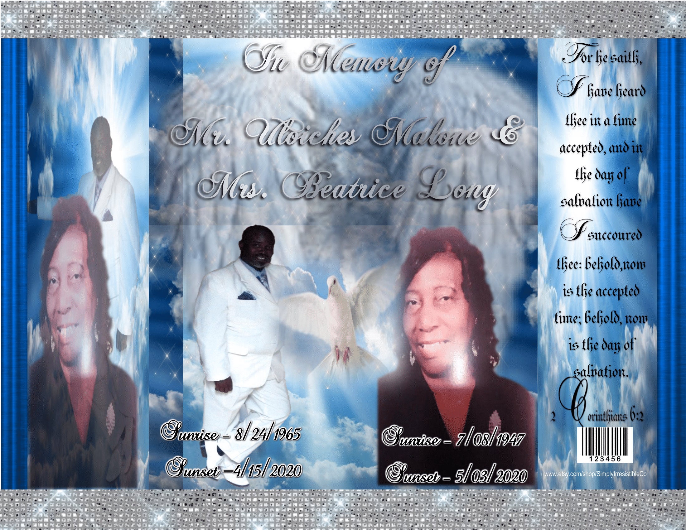 Custom Chip Bags Memorial in Remembrance Of Celebration of | Etsy