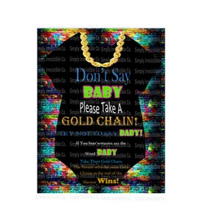 Custom Party Table Top Sign -  Baby Shower Game -   90&#39;S Hip Hop Theme ** INSTANT DOWNLOAD ***