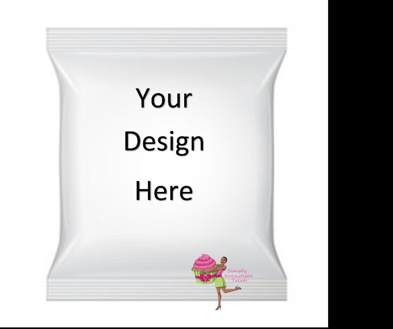 Custom Chip Bags Candy Bag Popcorn Bag Personalized Favor Bag Party Bag BLANK CUSTOM DESIGN