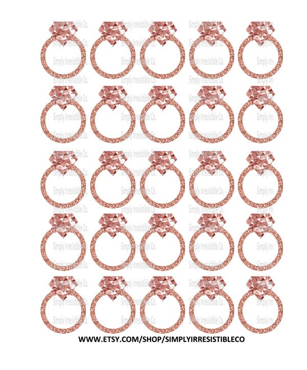Engagement Cupcake Toppers Printable - Etsy