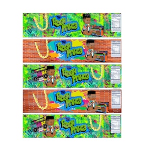 Water labels- 90&#39;S Hip Hop Baby   *** INSTANT DOWNLOAD ***NONPERSONALIZED