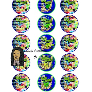 Cupcake Toppers- Lollipop stickers- -  Favor Tags-- Gift Tags- Fresh Baby -Prince- INSTANT DOWNLOAD- NONPERSONALIZED