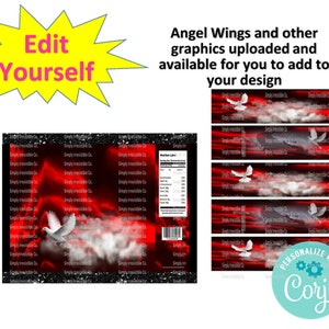 EDIT YOURSELF ***Memorial Chip Bag & Water Label Instant Download