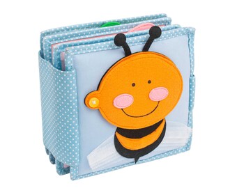 Geschenk zur Geburt Geschenk personalisiert Quiet Book Lernspielzeug für Babys erstes Jahr Kleine Biene Quiet Book
