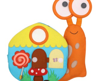 Busy Spielzeug Activity Montessori Spielzeug Travel Buddy Schnecke Spielzeug für Junge ab 3 monate bis 6 jahre